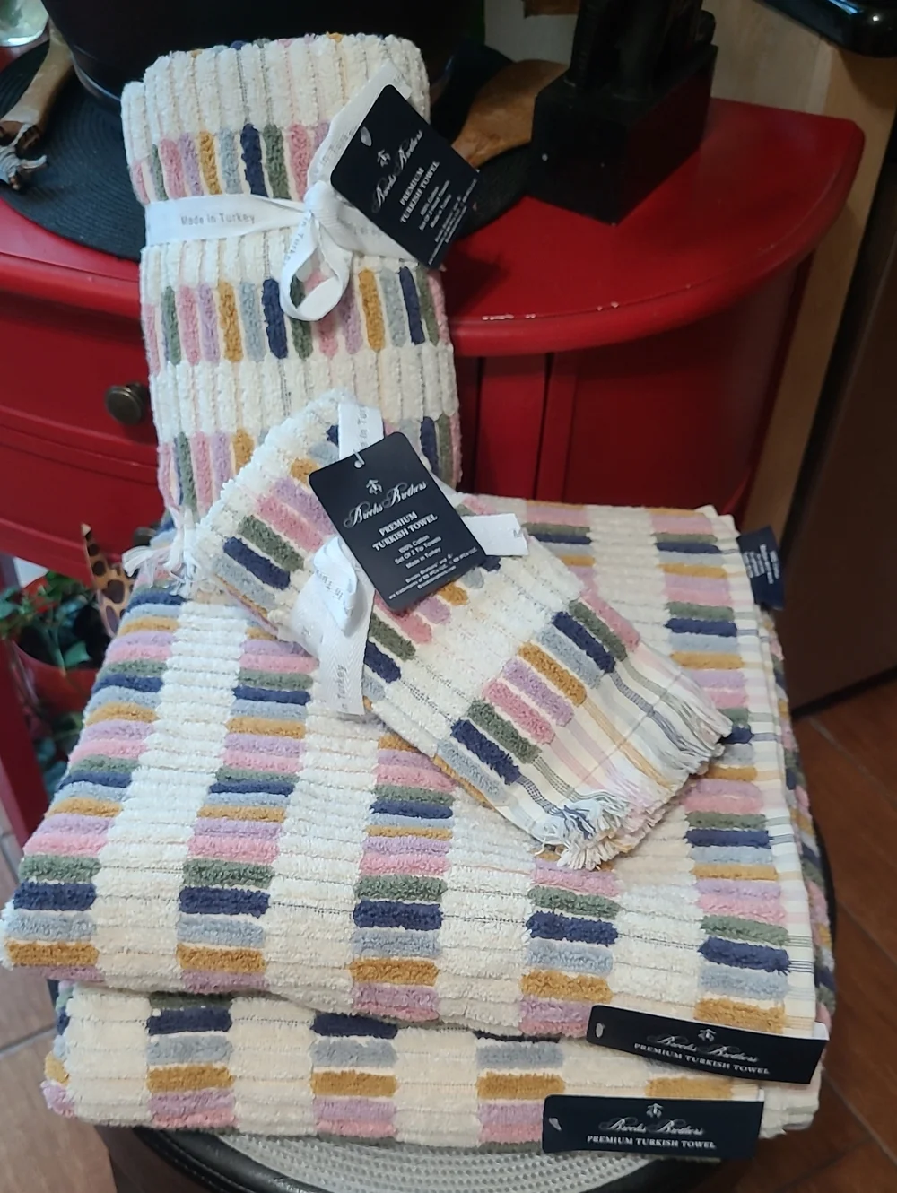 Brooks Brothers Multicolor Turkish Towel Set